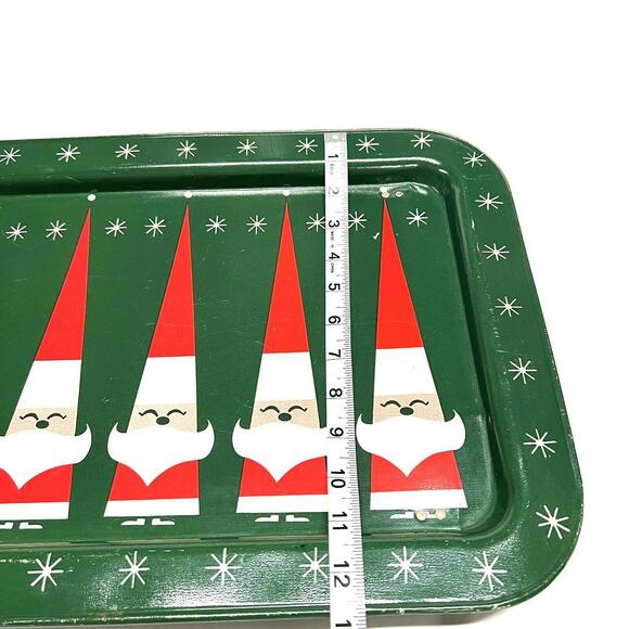 VTG Holt Howard Atomic Snowman Christmas Serving Tray TV Dinner Legs Green Rare - Picture 14 of 15
